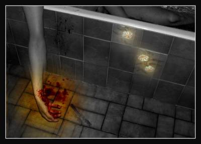 voila le r&eacute;sultat d'un suicide dans la baignoire !